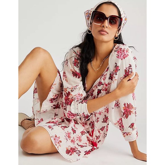 FREE PEOPLE Camella Mini Dress / Ivory Combo NWT - Picture 2 of 12